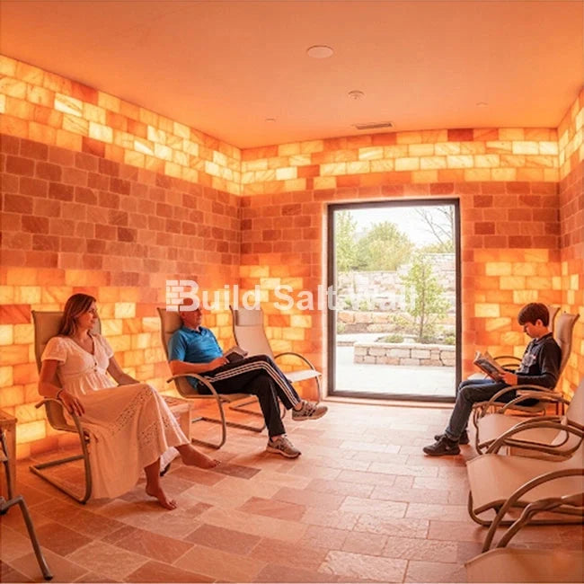 Build 20 Square Feet Salt Wall (100 Himalayan Pink Salt Tiles 8" x 4" x 1" With 3 Salt Adhesives)