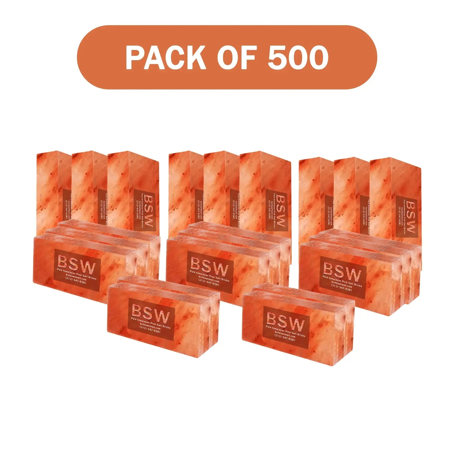 Himalayan Salt Bricks 8" x 4" x 2" - Pack of 500