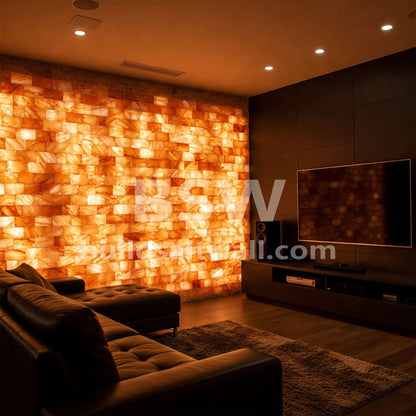 Build 6 sq. ft. Pink Salt Wall With 30 Himalayan Salt Bricks and 1 Salt Adhesive