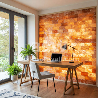 Build 4 sq. ft. Wall With (20 Pink Salt Tiles and 1 Salt Adhesive for Spa Sauna)