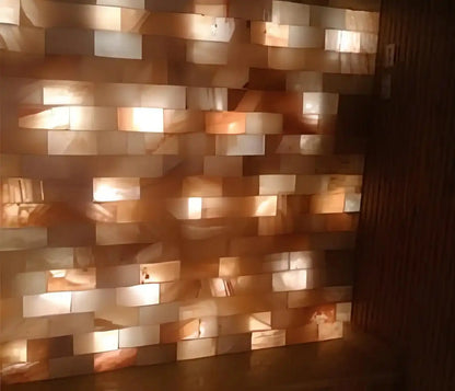 Himalayan Pink Salt Tiles 8" x 4" x 1"- Pack of 500 With 17 Salt Adhesive