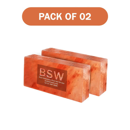 Himalayan Salt Bricks 8" x 4" x 2" - Pack of 2