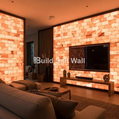Himalayan Pink Salt Bricks 8" x 4" x 2" Pack of 10 With 1 Salt Adhesive