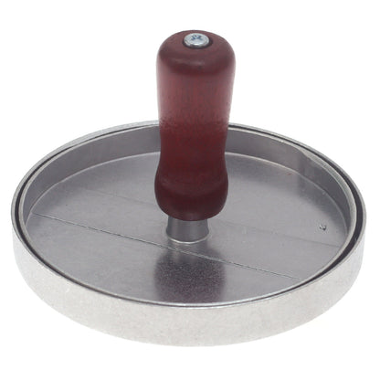 Aluminum Burger Presser – Non-Stick Patty Maker with Wooden Handle