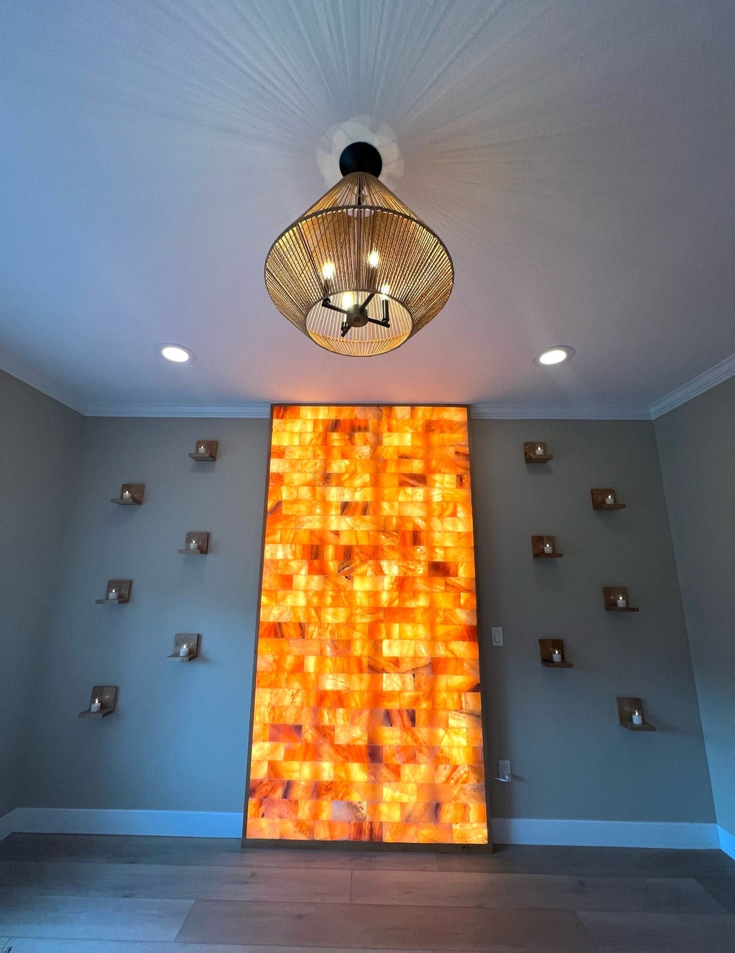 Build 2 sq. ft. Salt Wall (10 Himalayan Salt Tiles 8" x 4" x 1" With 1 Salt Adhesives)