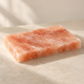 Original AI-generated mockup of a rectangular pink salt slab