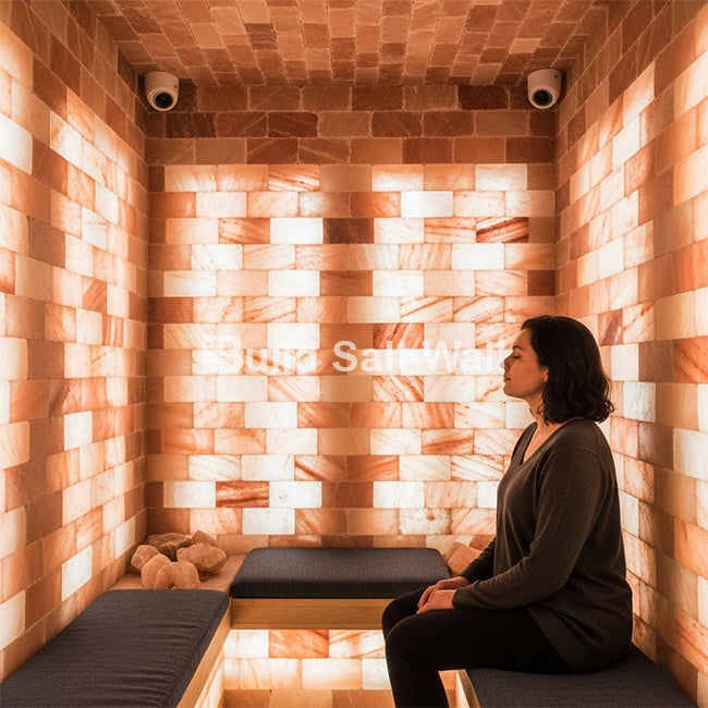 Build 40 sq. ft. Salt Wall (200 Himalayan Salt Tiles 8" x 4" x 1" and 6 Salt Adhesives)