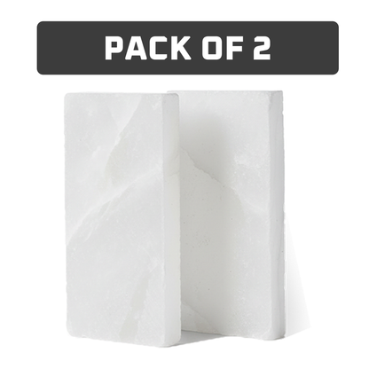 Himalayan White Salt Tiles - 8" x 4" x 1"- Pack 2