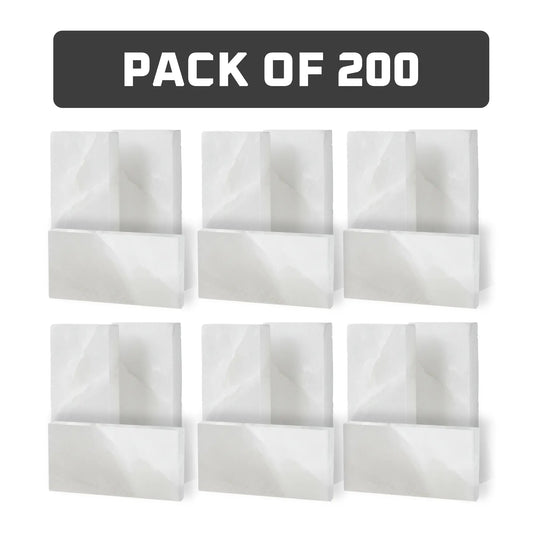 Himalayan White Salt Tiles 8" x 4" x 1"- Pack of 200
