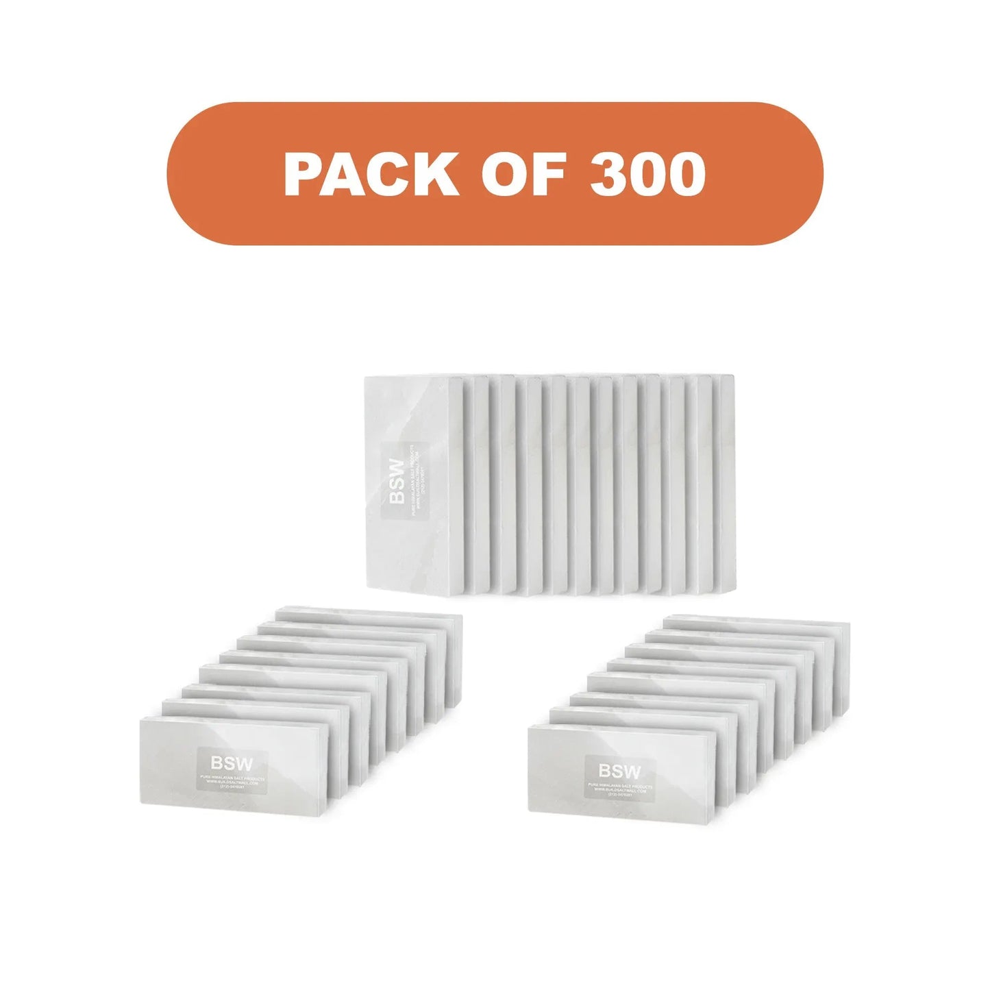 Himalayan White Salt Tiles 8" x 4" x 1"- Pack of 300