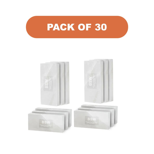 Himalayan White Salt Tiles 8" x 4" x 1" – Pack of 30