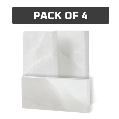 Himalayan White Salt Tiles 8" x 4" x 1" - Pack of 4