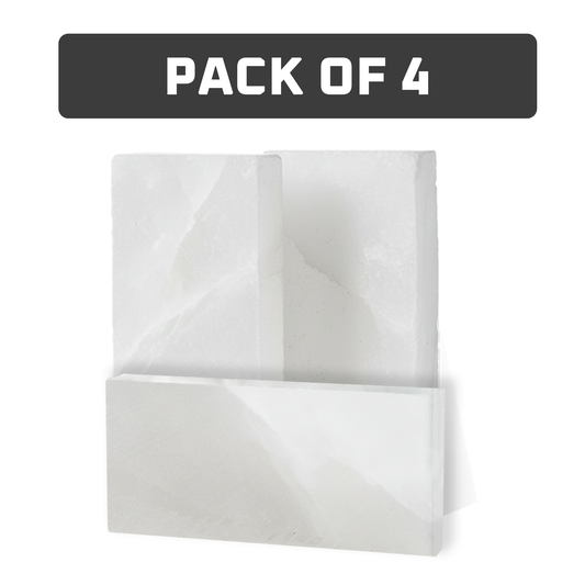 Himalayan White Salt Tiles 8" x 4" x 1" - Pack of 4