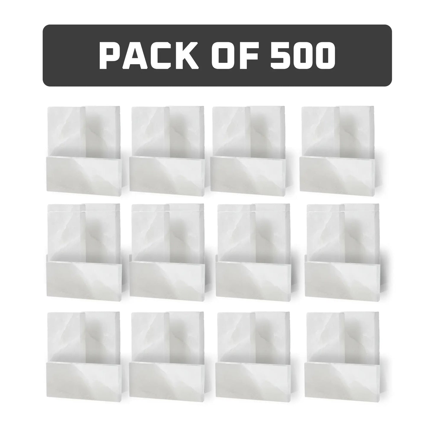 Himalayan White Salt Tiles 8" x 4" x 1"- Pack of 500