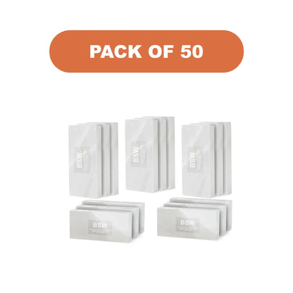 Himalayan White Salt Tiles 8" x 4" x 1"- Pack of 50