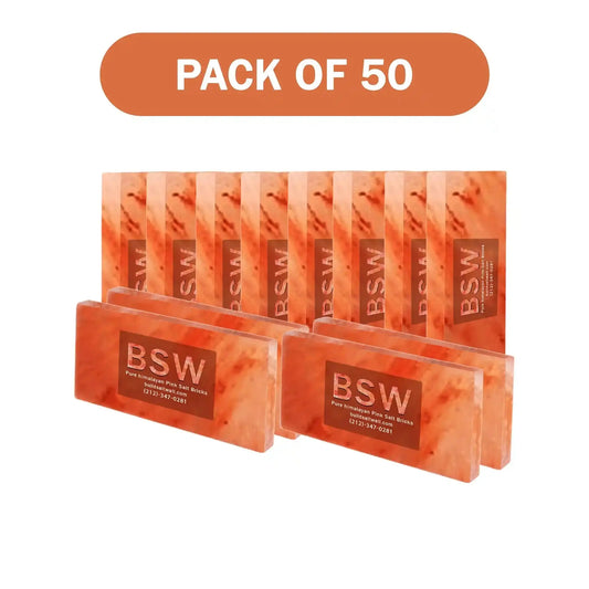 Himalayan Pink Salt Tiles 8" x 4" x 1"- Pack of 50