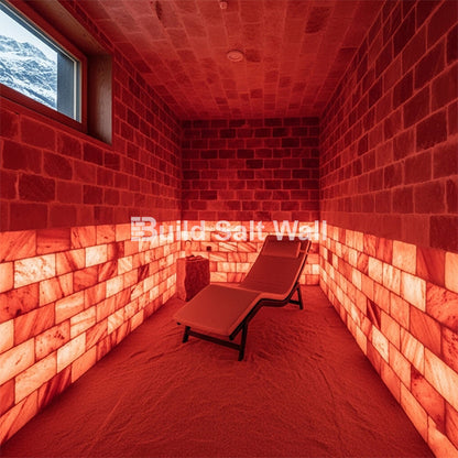 Build 4 sq. ft. Wall With (20 Pink Salt Tiles and 1 Salt Adhesive for Spa Sauna)