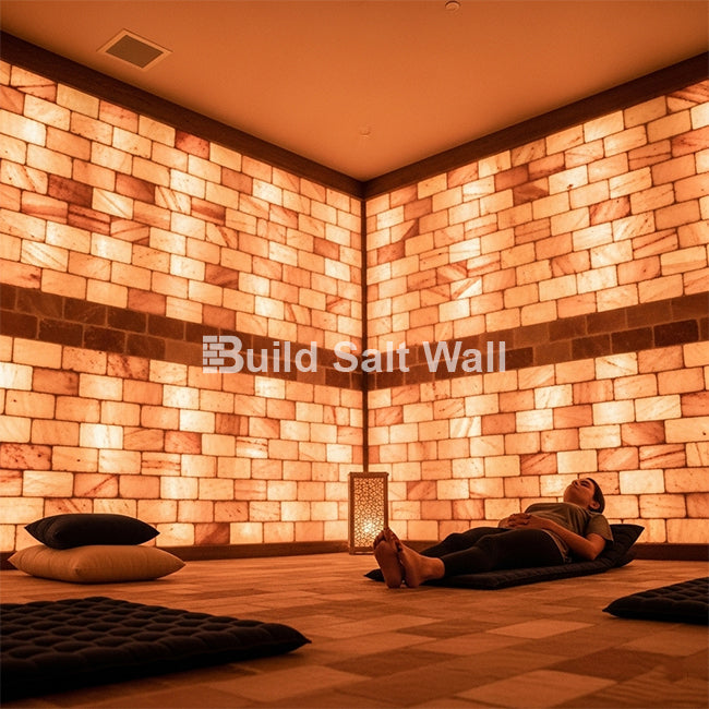 Build 6 sq. ft. Pink Salt Wall With 30 Himalayan Salt Bricks and 1 Salt Adhesive