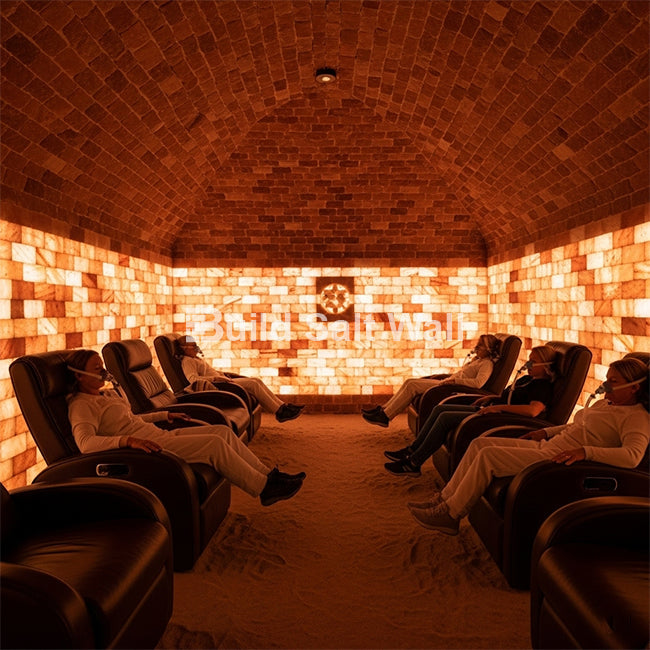 Build 4 sq. ft. Wall With (20 Pink Salt Tiles and 1 Salt Adhesive for Spa Sauna)