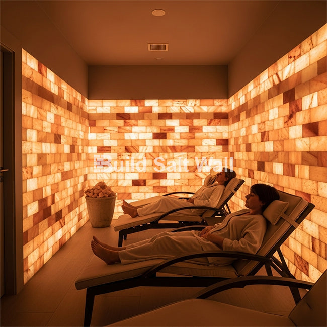 Build 6 sq. ft. Pink Salt Wall With 30 Himalayan Salt Bricks and 1 Salt Adhesive