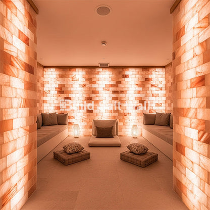 Build 40 sq. ft. Salt Wall (200 Himalayan Salt Tiles 8" x 4" x 1" and 6 Salt Adhesives)