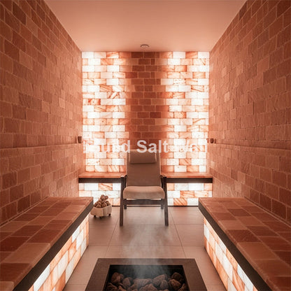 Build 40 sq. ft. Salt Wall (200 Himalayan Salt Tiles 8" x 4" x 1" and 6 Salt Adhesives)