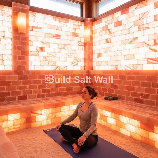 Build 10 sq. ft. Salt Wall With 50 Himalayan Salt Tiles and 2 Salt Adhesive